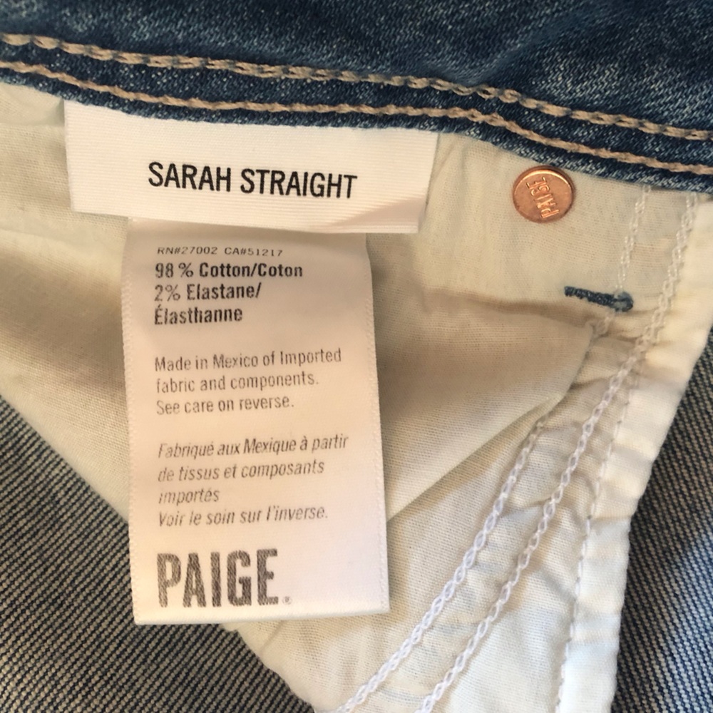 Paige Sarah Straight Jeans, 30 - Picture 7 of 9
